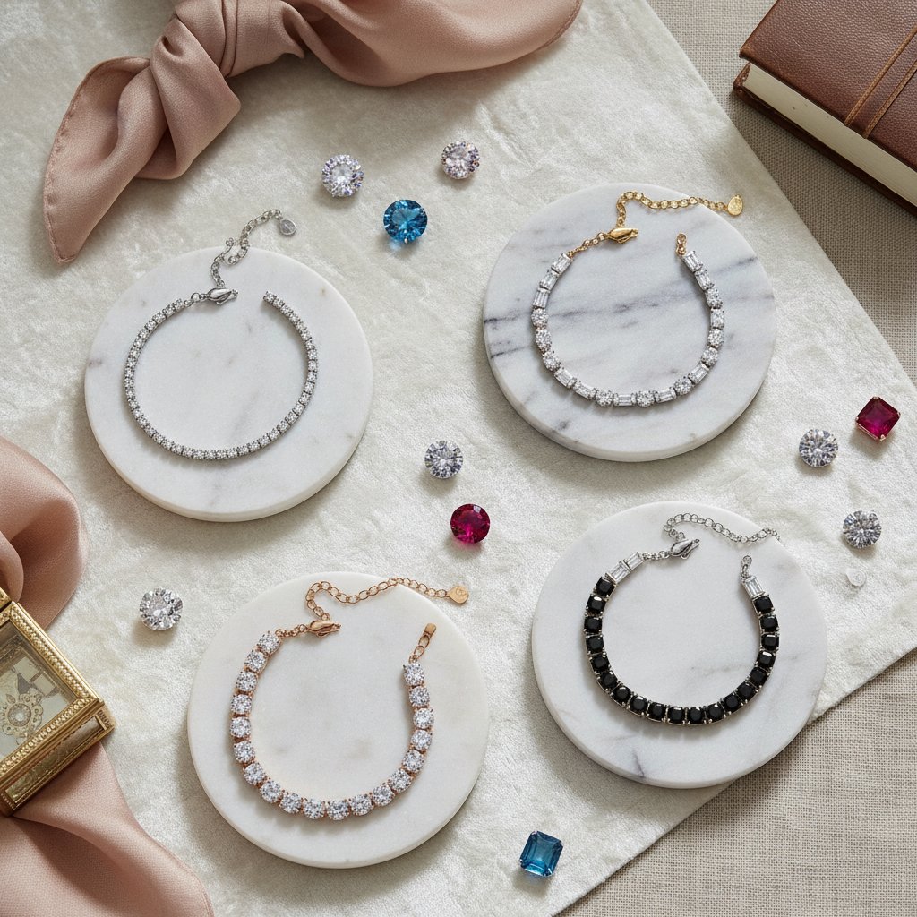 celebrity tennis bracelet picks under $500: what stars are buying - featured illustration