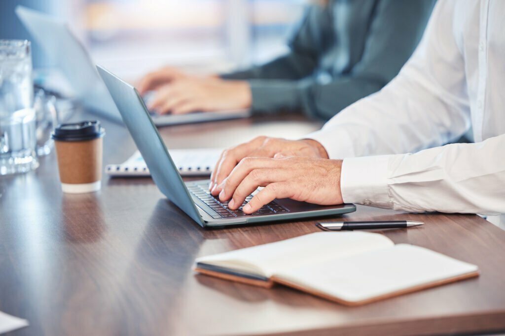 Person typing on laptop illustrating career and lifestyle articles.
