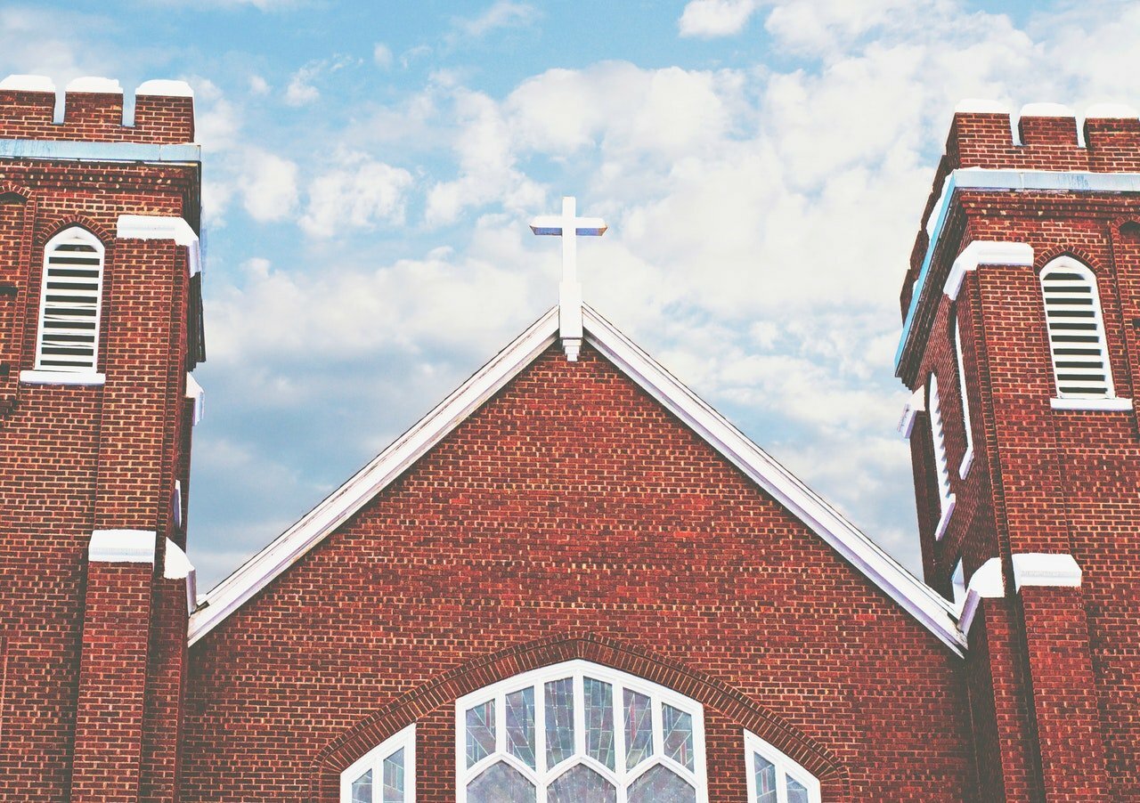 a church with a cross on top