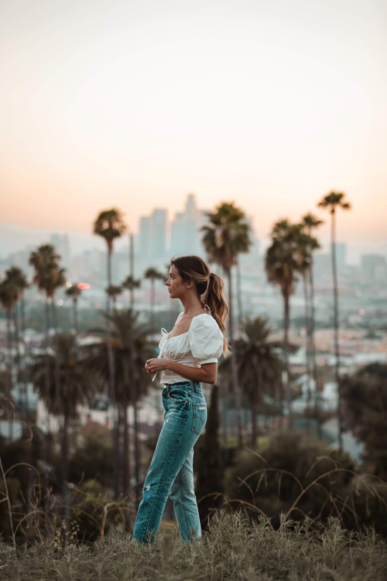 a person standing in a field