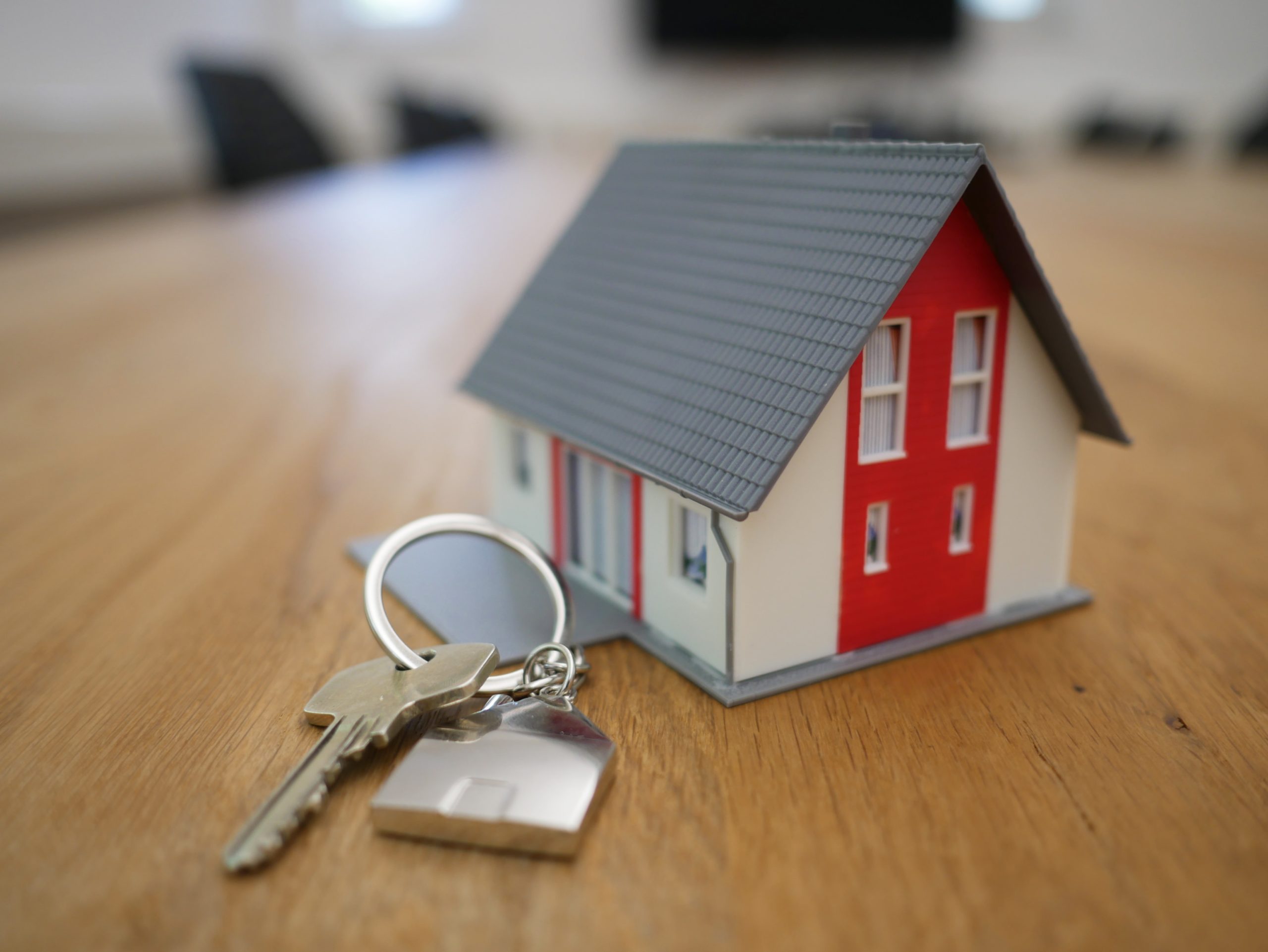 a key chain and a keychain on a table