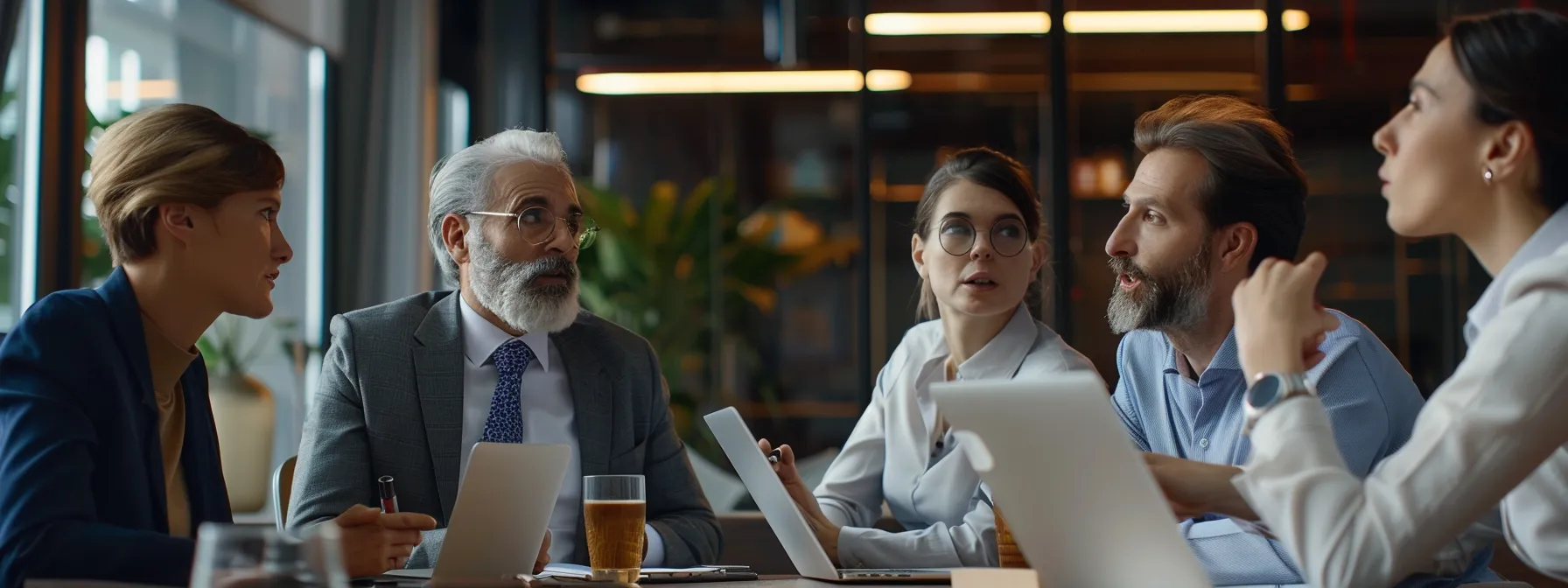 a group of business professionals discussing the benefits of best freeze dried raw dog food.